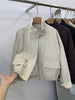 Korean Short Stand-up Collar Jacket Women's Loose Windbreaker Coat Spring Autumn Leisure Tooling Jacket Coat Female Overwear Top