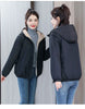 Add Velvet Padded Coat Women Winter Hooded Outerwear Ladies Warm Cotton-Padded Jacket Overcoat Short Female Top