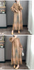 Red Pleated Hand-Cranked Floral Print Women's Long Dress Long Sleeve Elegant Temperament Elastic Loose Dresses 2DB4509