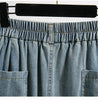 High Waist Casual Denim Skirts Women Vintage Style Single-breasted Basics Female A-line Long Skirts B3848