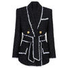 Spring And Autumn  High-end Women Tweed Waist Thin Foreign Trade Women's Suit Shorts Suit Women's Casual Blazers
