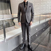 Suit Suit Men's Three-piece  Korean Version Slim Business Casual Small Suit Jacket Groom's Wedding Dress Men Suit