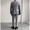 Suits (jacket+pant) Men Korean Streetwear  Slim Suits Blazer Elastic Waist Pant Male Business Casual Suits Jacket Pant
