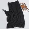 Summer Sexy Hollow Out Knitted Beach Two Pieces Suits Women Sling Short Camis + Elastic Waist Skirts   Casual Suit