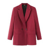 TRAF Women Chic Office Lady Double Breasted Blazer Vintage Coat  Notched Collar Long Sleeve Ladies Outerwear Stylish Tops