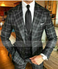 Tweed Houndstooth Wales Check 3 Pcs Blazer With Pants Set Men Suits Business Work Wear Notch Lapel Wedding Formal Tuxedo 2023