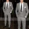 Tweed Houndstooth Wales Check 3 Pcs Blazer With Pants Set Men Suits Business Work Wear Notch Lapel Wedding Formal Tuxedo 2023
