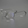 Ultra Light Pure Titanium Glasses Frame Men Vintage Square Prescription Myopia Big Eyeglasses Frame Male Luxury Brand Eyewear
