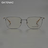 Ultra Light Pure Titanium Glasses Frame Men Vintage Square Prescription Myopia Big Eyeglasses Frame Male Luxury Brand Eyewear