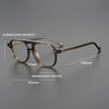 Vintage Acetate Eyeglasses Frame Men    Pilot Prescription Myopia Glasses Frame Women Retro Japan Luxury Brand Big Eyewear