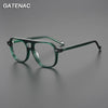Vintage Acetate Eyeglasses Frame Men    Pilot Prescription Myopia Glasses Frame Women Retro Japan Luxury Brand Big Eyewear