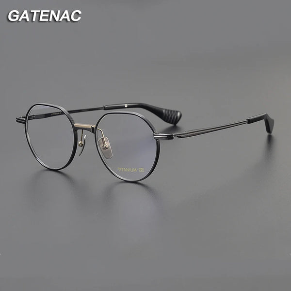 Vintage Pure Titanium Eyeglasses Frame Men    Myopia Prescription Glasses Frame Women Ultra Light Luxury Brand Eyewear