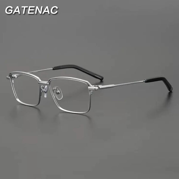 Vintage Pure Titanium Eyeglasses Frame Men Square Prescription Optical Myopia Glasses Frame Women 2022   Luxury Brand Eyewear