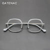 Vintage Pure Titanium Optical Eyeglasses Frame Men Square Myopia Prescription Glasses Frame Women Designer Luxury Brand Eyewear