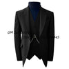 Wedding Men Suit 3-Piece Peaked Lapel One Button Tuxedo Slim Fit Premium Dinner Jacket Vest Pants Set