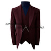 Wedding Men Suit 3-Piece Peaked Lapel One Button Tuxedo Slim Fit Premium Dinner Jacket Vest Pants Set