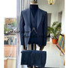 Wedding Men Suit 3-Piece Peaked Lapel One Button Tuxedo Slim Fit Premium Dinner Jacket Vest Pants Set
