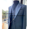 Wedding Men Suit 3-Piece Peaked Lapel One Button Tuxedo Slim Fit Premium Dinner Jacket Vest Pants Set