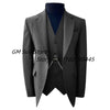 Wedding Men Suit 3-Piece Peaked Lapel One Button Tuxedo Slim Fit Premium Dinner Jacket Vest Pants Set