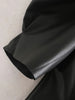 Women Solid Color Mini Dresses Casual O Neck Short Sleeve A Line Dresses Ladies PU Faux Leather Dresses