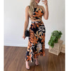 Women Short Tank Top 2 Piece Skirt Set Sexy Print Sleeveless Off Shoulder Tube Top Long Skirt Summer Outfits Beachwear Suit Y2k