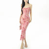 Women's Elegant Sweetheart Dress Summer Hundred Rustic Style Sexy Mesh Tie Waist Lace Halter Skirt
