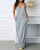 Women's HALF print V-neck strap sexy dress
