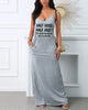 Women's HALF print V-neck strap sexy dress