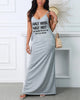 Women's HALF print V-neck strap sexy dress