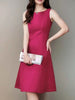 ZANZEA Sexy Boat Neck Sleeveless Dress Women Textured Fabric Tank Sundress Elegant Waisted Party Vestidos 2024 Summer Short Robe