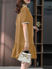 ZANZEA Women 2024 Summer Casual Vestido Short Sleeve Shirtdress Loose Lapel Mini Dress Colored Buttons Ruffled Hem Robes