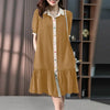 ZANZEA Women 2024 Summer Casual Vestido Short Sleeve Shirtdress Loose Lapel Mini Dress Colored Buttons Ruffled Hem Robes