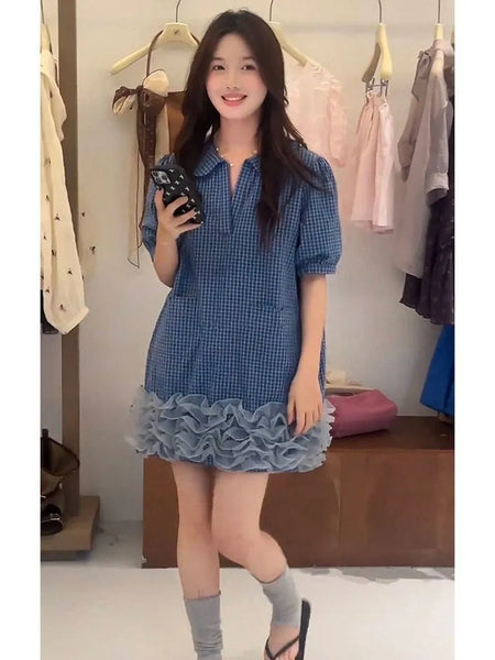 Plus Size Summer Fashionable New-Style Short-Sleeve Dress Fits 331 lb