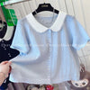 Plus Size Women's Summer New-Style Knitted Short-Sleeve Sweater Fits 88-331 lb