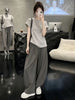Plus Size Summer New-Style Short-Sleeve Relaxed Fit Two-Piece Set Fits 331 lb