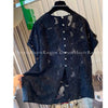 Plus Size Women's Summer New-Style Casual Design Chiffon Short-Sleeve Relaxed Fit Blouse Fits 331 lb
