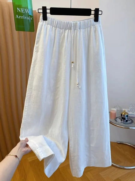 Plus Size Women's Summer New-Style Casual Design Relaxed Fit Pants Fits 331 lb