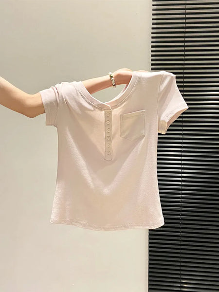 Plus Size Women's Summer Casual Design Short-Sleeve Relaxed Fit T-Shirt Fits 88-331 lb