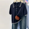 Plus Size Women's Summer New-Style Casual Knitted Short-Sleeve Relaxed Fit Sweater Fits 331 lb