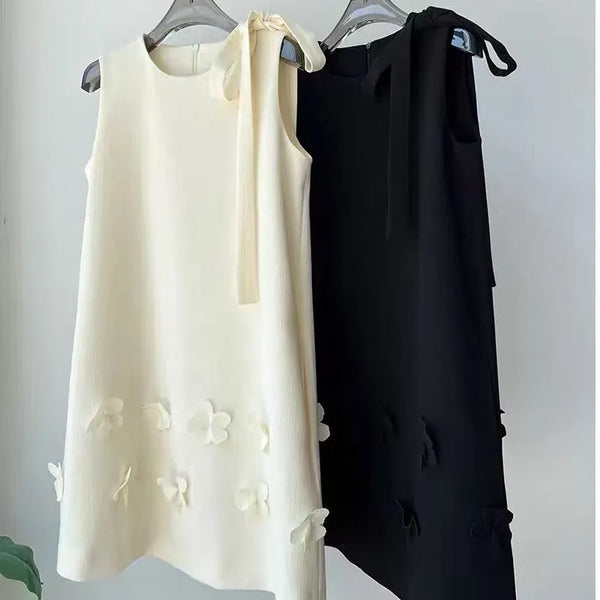 Plus Size Women's Summer French-Style New-Style Sleeveless Dress Fits 331 lb