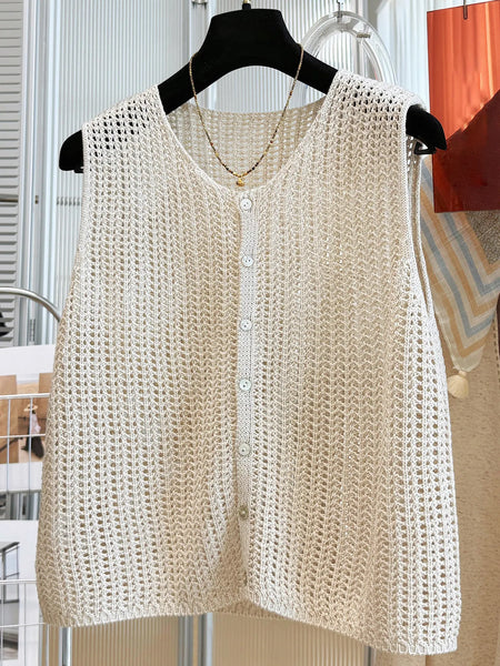 Plus Size Women's Summer Casual Knitted Relaxed Fit Cardigan Fits 88-331 lb