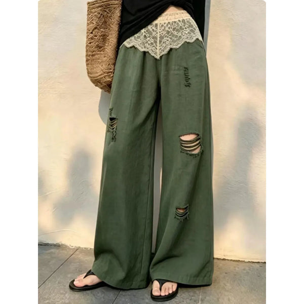 Plus Size Women's Vintage Casual Relaxed Fit Pants