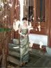 Aono Tea Aroma Skirt Light Green Forest Fairy Retro New Chinese Style Original Halter Maxi Dress