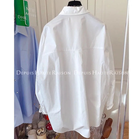 Plus Size Women's Casual Long-Sleeve Relaxed Fit Shirt Fits 331 lb