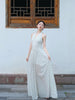 Polka Dot Roman Holiday French Halter Neck Dot Long Dress