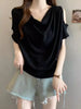 Plus Size Women's Summer Design Short-Sleeve Relaxed Fit T-Shirt Fits 265 lb