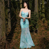 Yunxiao Fuguang Skirt Summer Mint Green Island Resort Style Mermaid Fit Halter Dress