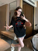 Plus Size Women's Summer Embroidered Printed Short-Sleeve Relaxed Fit T-Shirt Fits 331 lb