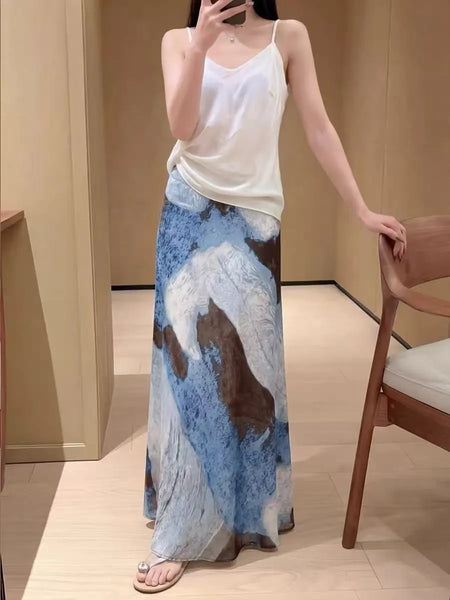 Women's Summer New-Style Vintage Printed Skirt