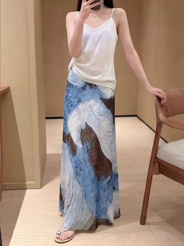 Women's Summer New-Style Vintage Printed Skirt